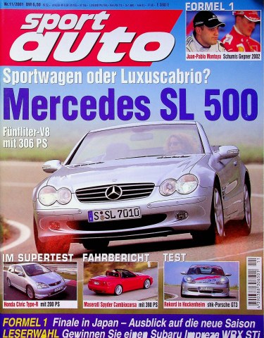 Deckblatt Sport Auto (11/2001)